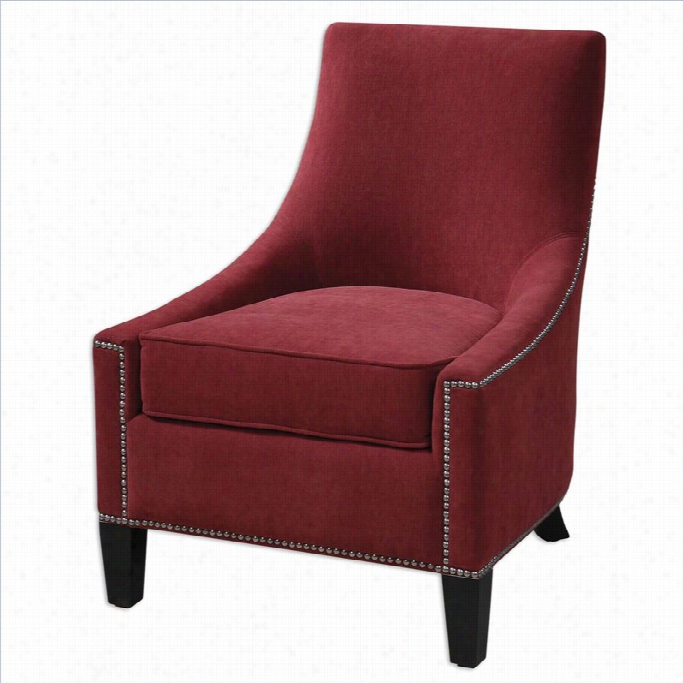 U Ttermost Kina Upholstered Swaybac Chairman In Red