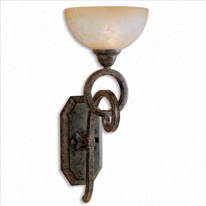 Uttermost Legato Glass Wall Sconce In D Istressed Chestnut Brown