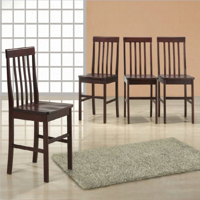 Walker Edison Solid Dining Seat Of Justice Ine Spresso (set Of 4)