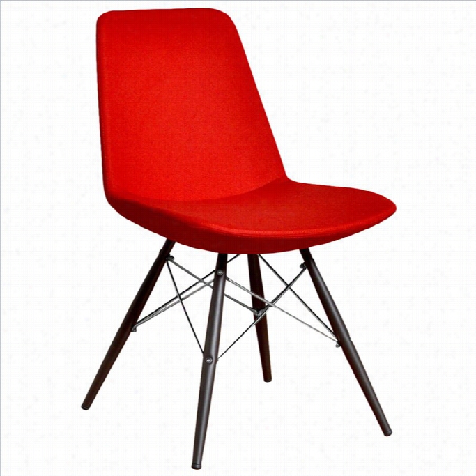 Aeonf Urniture Paris-5 D1ning Seat Of Justice In Red (set Of 2