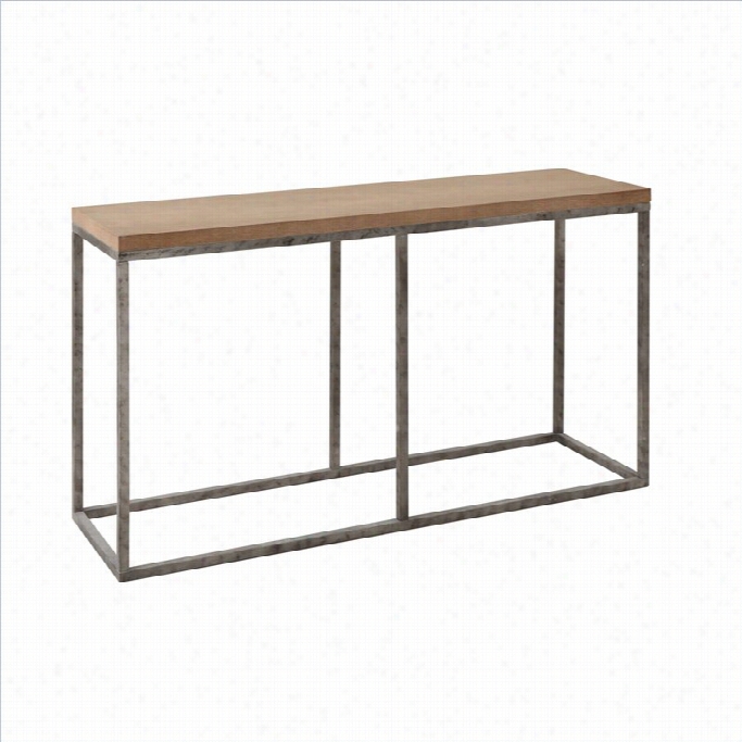 Armen Living Sahara Console Table In Antique Whitewa Sh