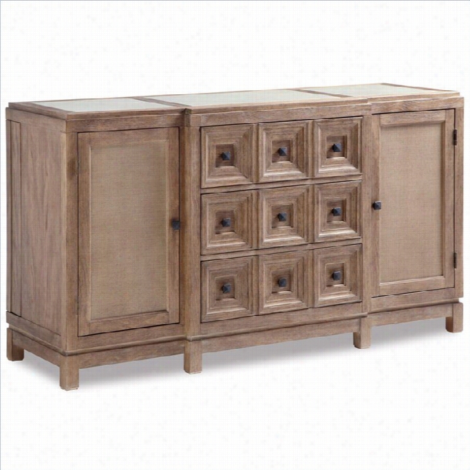 A.r.t. Furniture Ventura Marble Top Buffet In Cerused Oak