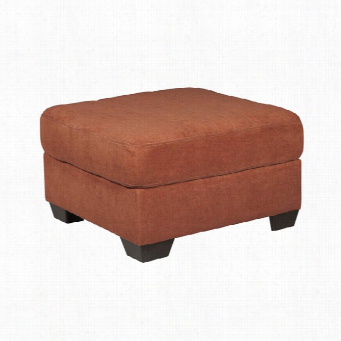 Ashley Delta City Oversized Accent Ottoman In Rust