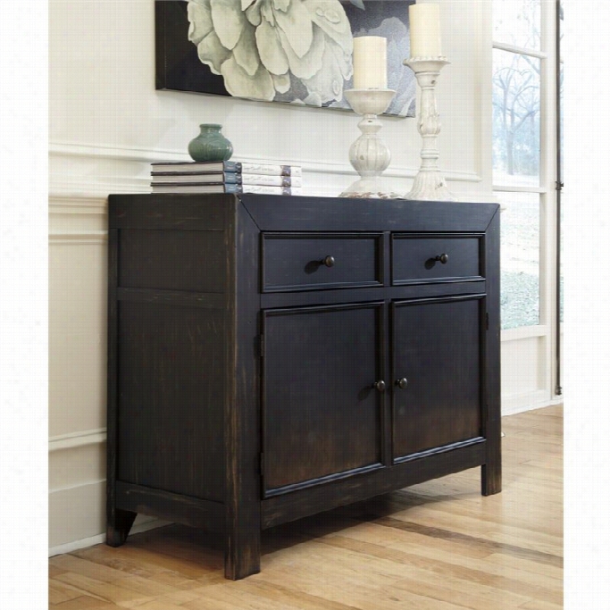 Ashley Gavelstno Accent Collection  Chest In Blacj