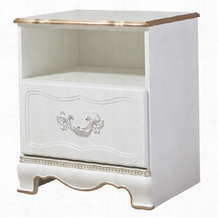 Ashley Korabella 1 Drawer Woodd Nightstand In Whitw