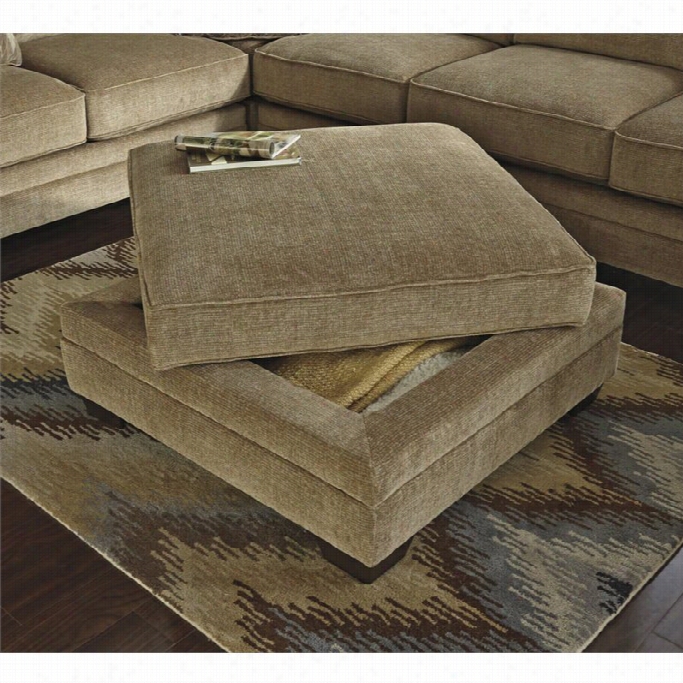 Ashley Lonsdale Fabric Stodags Ottoman In Barley