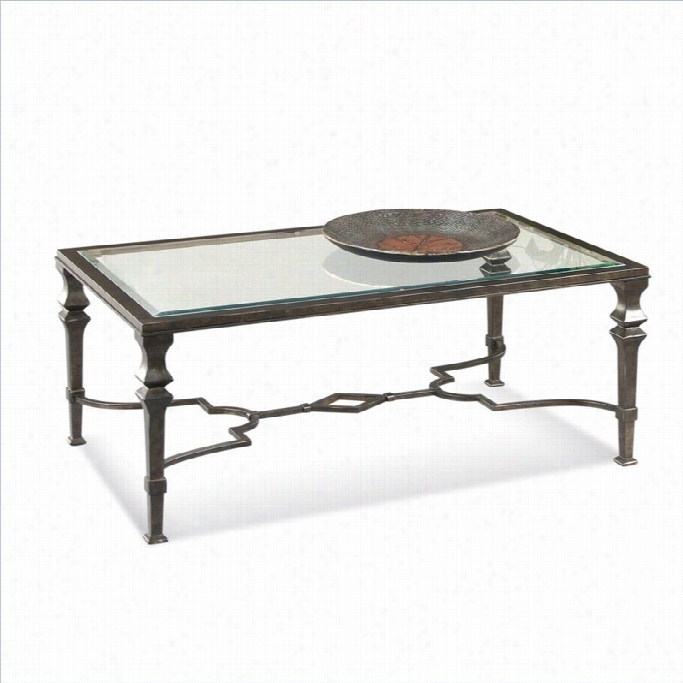 Bassett Mirrror Lido Rectangle Cockail Table In Brnished Bronze