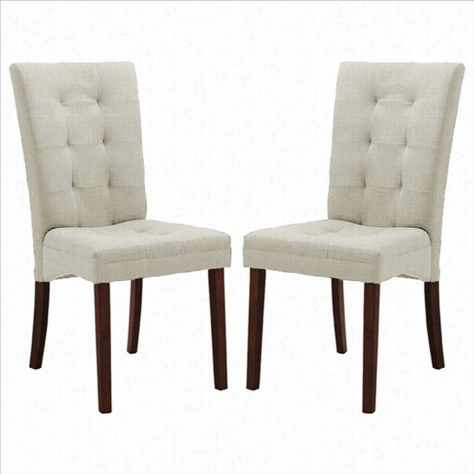 Baxton Studio Anne Dinijg Chair In Beige (set Of 2)