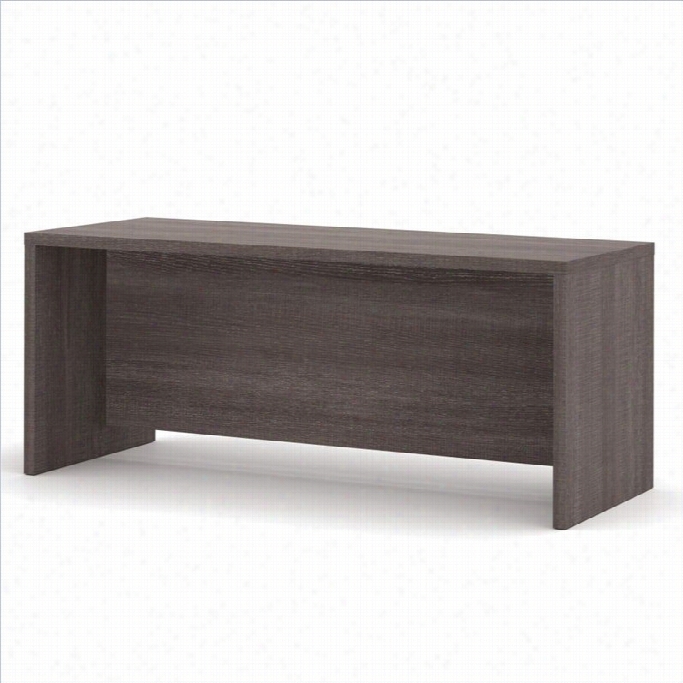 Bestar Pro-linea Executive Desk In Bark Grey