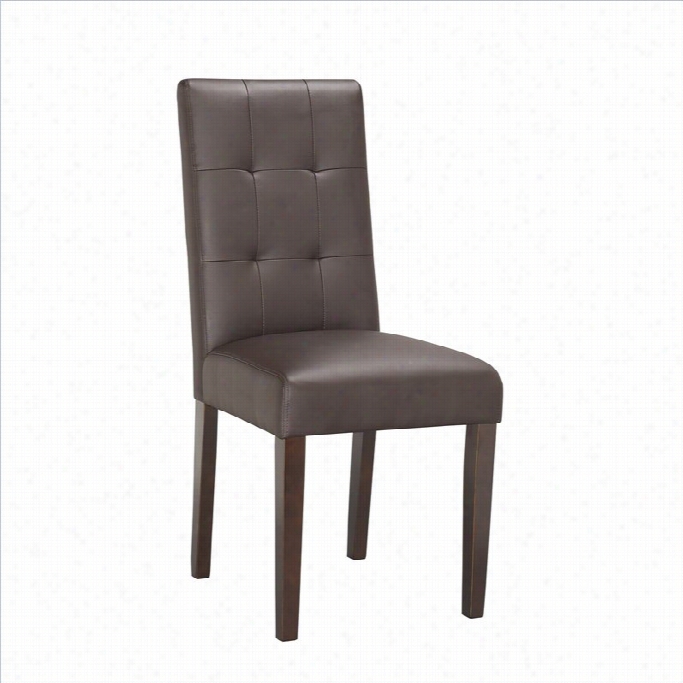Boraam Lyon Pparsons Upholstery Dining Chairs (set Of 2) In Broown