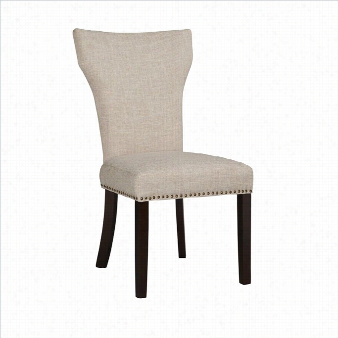 Boraam Monaco Upholstery Dining Chai Rs (stake Of 2) In Wwhite-and