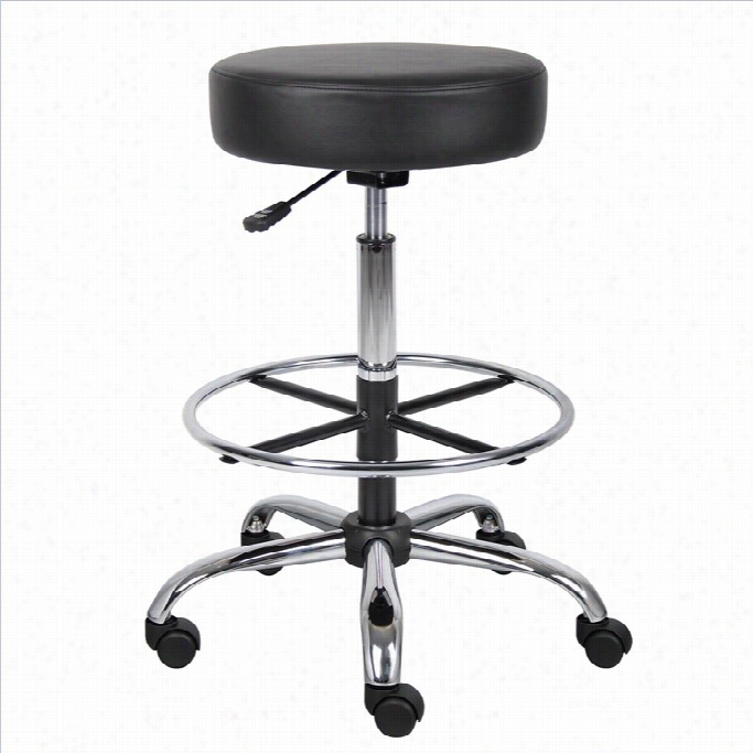 Boss Office Products Caressoft Medical--drafting Chair In Black-black