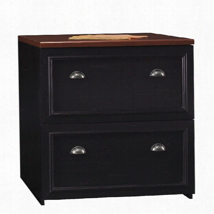 Bush Fairview 2 Drawe Lateral Toothed  Cabinett  In Black Andchery