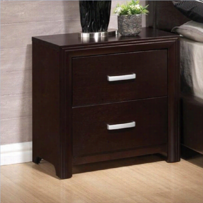 Coaster Andreas Two Drawer Nightstand In Cappuccino Brown