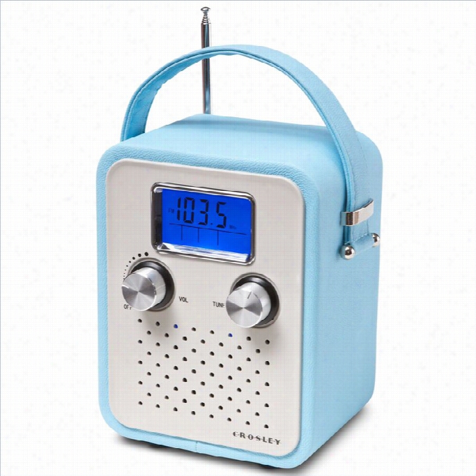 Crosley Radio Portable Songbird Alarm Clock Radio In Turquoise