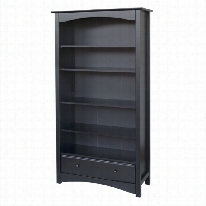 Davinci Roxanne 5 Shelf Wood Bookcase In Ebony