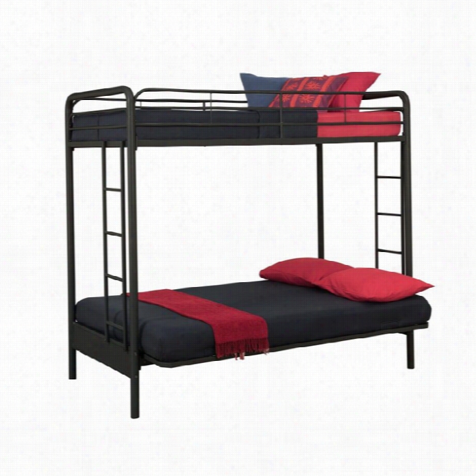Dhp Twin Over Futon Buunk Bed In Black