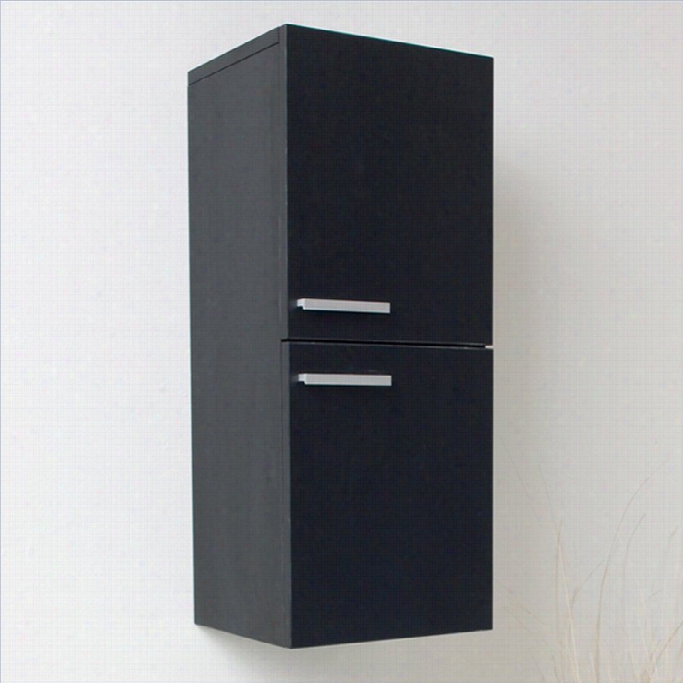 Fresca Sennza Bathroom Linen Side Cabinet Storage Areas In Negro