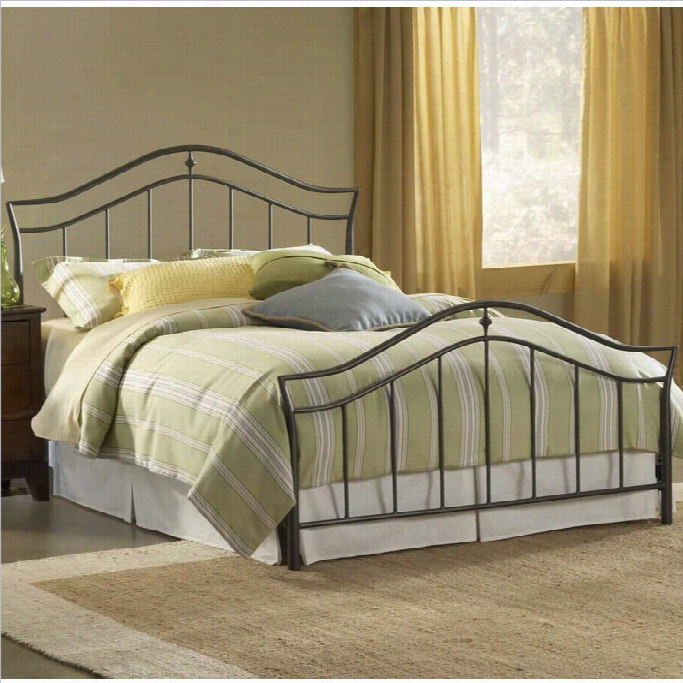 Hillsdale Imperial Metal Panel Bed In Mourning Finish-twin