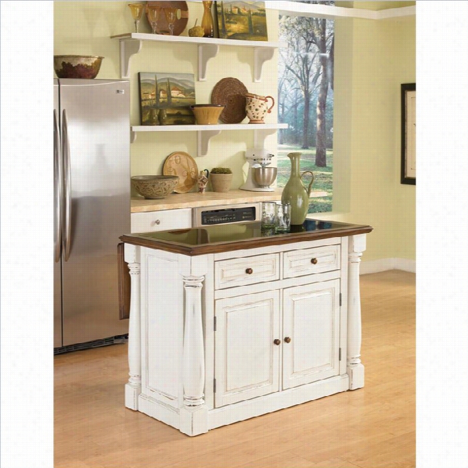 Home Styles Monarch Kitchen  Island With Granite Top