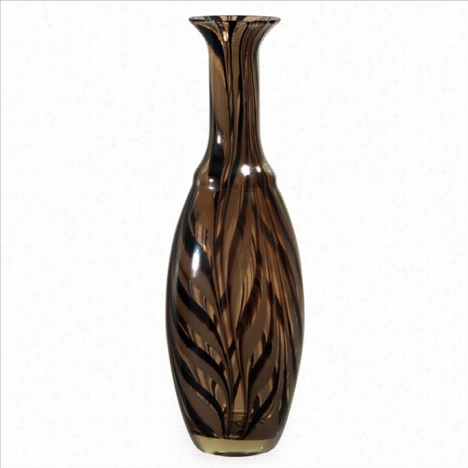 Imax Corporation Large Brown Swirl Vase