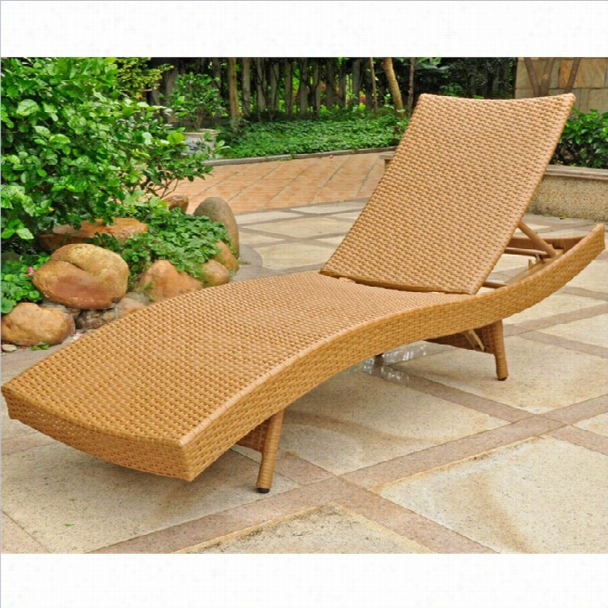 International Caravan Barcelona Resin Wicker/aluminu Multi-position Patio Chaise Lounge