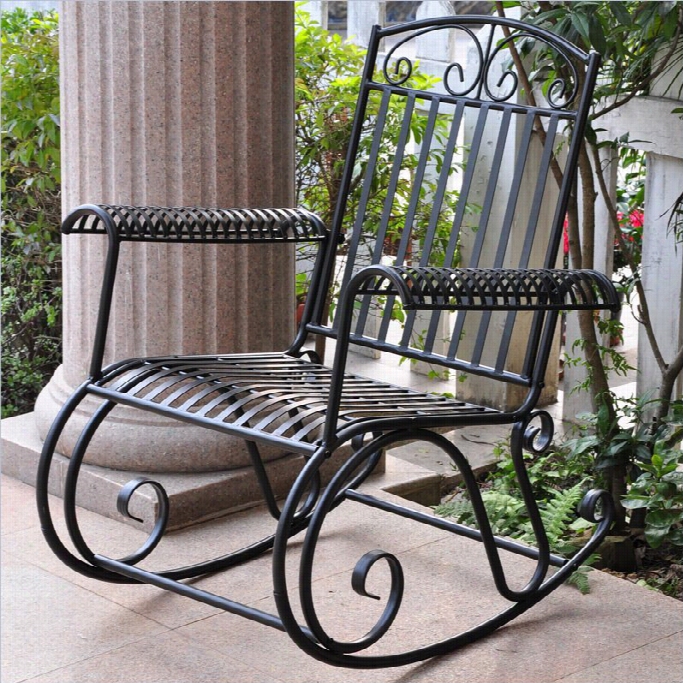 International Caravan Tropico Iron Contemporary Porch Rocker