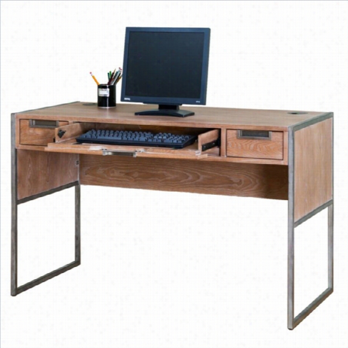Martin Furniture Belmont Computer Desk In Brushed Ash