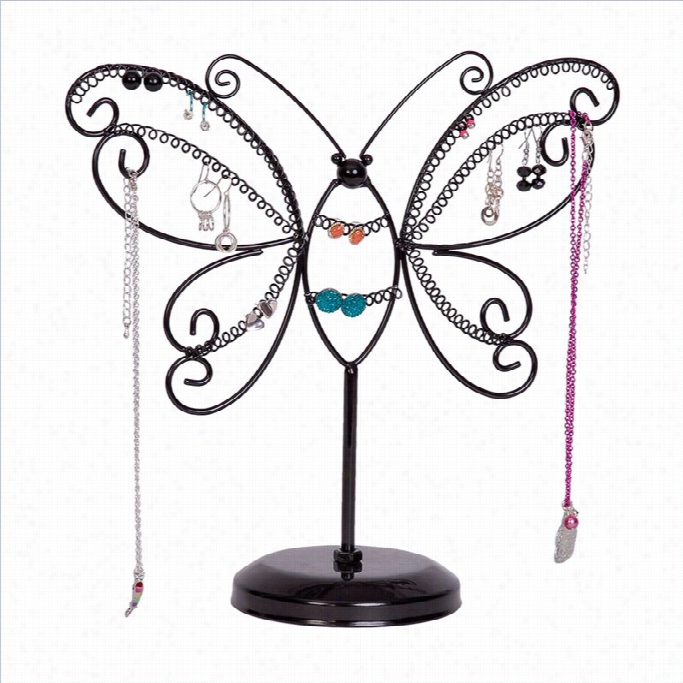 Mele And Co. Belal Butterfly Jwelry Stand In Black