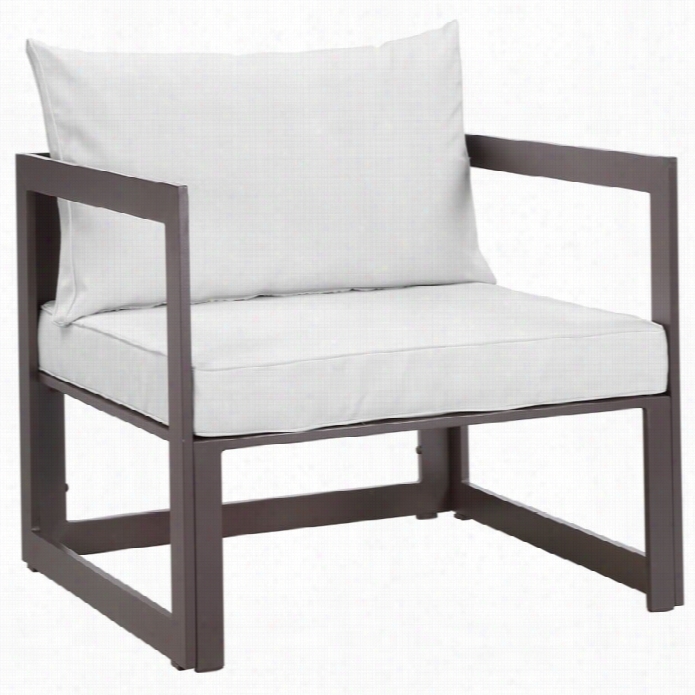 M0day Fortuna Outdoor Armchair In Brown And White