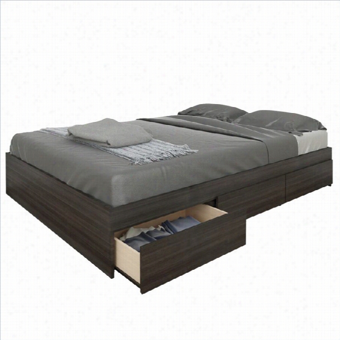 Nexera Atom 54 Reersible Stora Ge Bed In Ebony