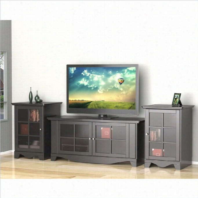 Nexera Pinna Cle  Piece 56 Entertainment Set In Dark