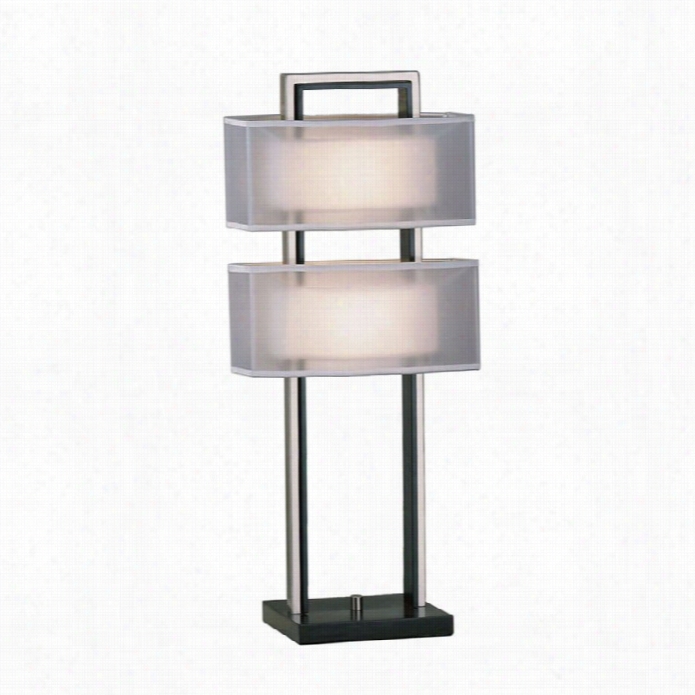 Nova Lighting Amarillo Intonation Table Lamp In Brushed Nickel