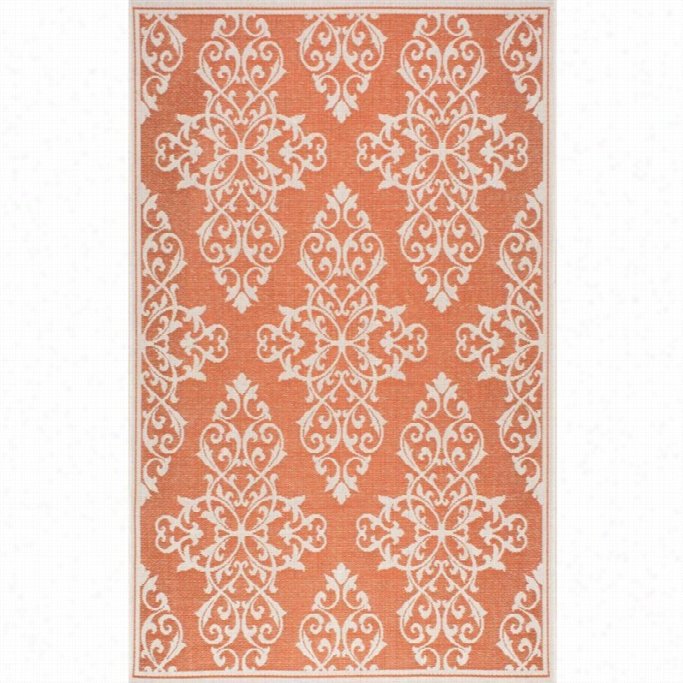 Nuloom 7' 10 X 11' 2 Uotdoor Bivins Rug In Orange