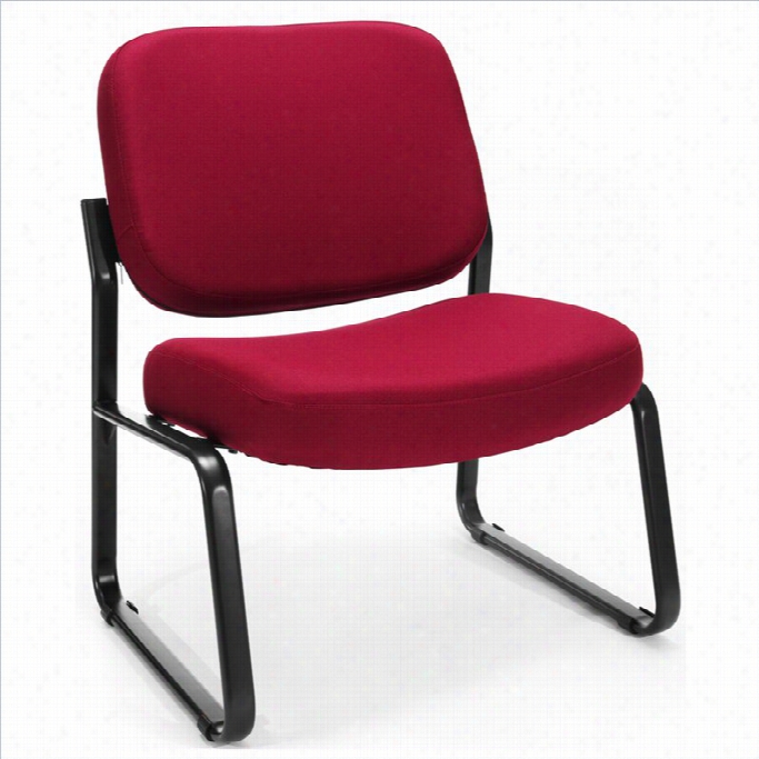 Ofm Big And Tallr Eception Armless Guest Chair In Wine