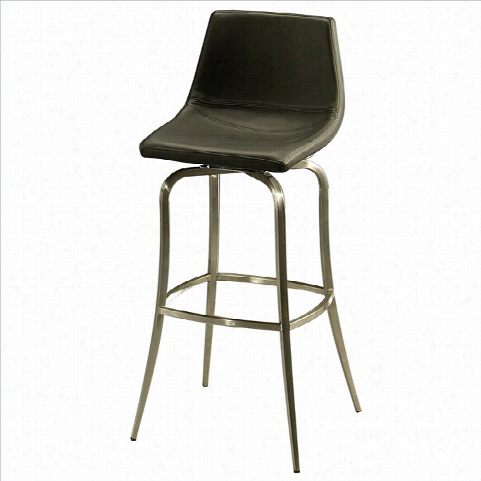 Pastel Furniture Diamond Pearl 30 Bar Stool In Black