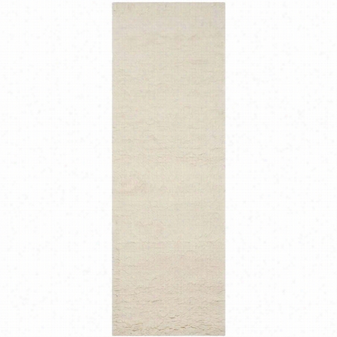 Safavieh Flokqti Ivory Shag Rug - Runner 23' X 9'