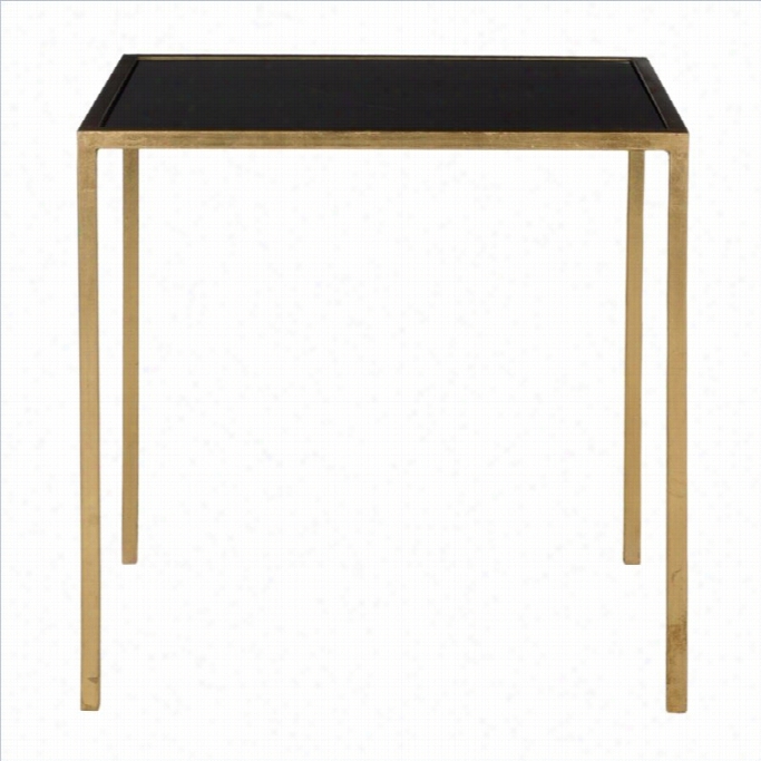 Safavieh Kiley Iron  And Glass Accent Table I Gold And Black