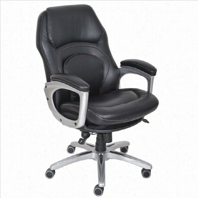 Serta Bac In Motjon Executive Office Chair In Blaack Bonded Leather