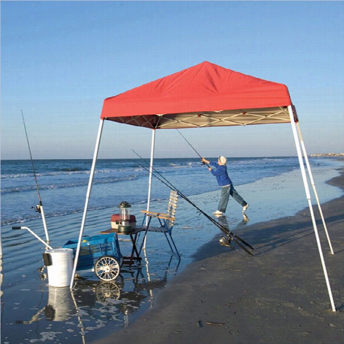 Shelterlogic 8'x8' Sport Pop-up Canopy Slant Leg  With Cover  In Red