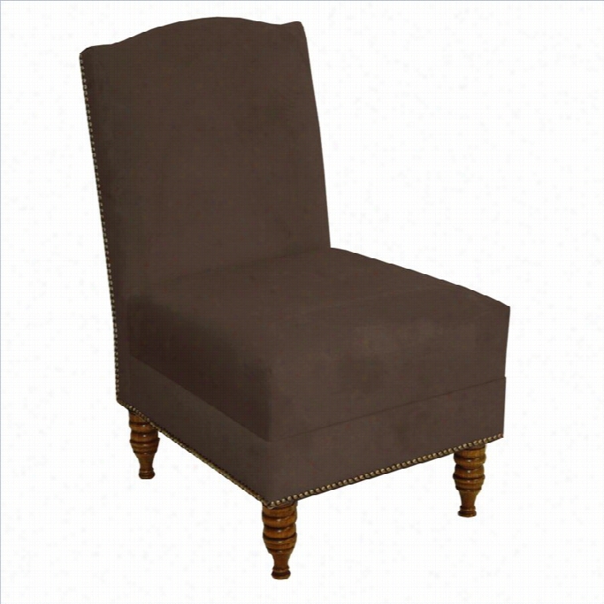 Skylin Furnituure Velvets Lipper Chair In Brown