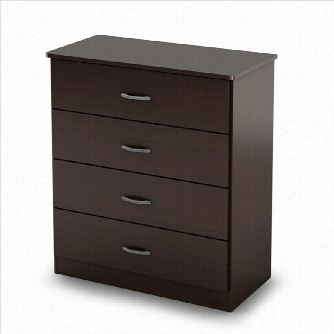 South Shore Libra 4 Drawer Chest In Chocolate