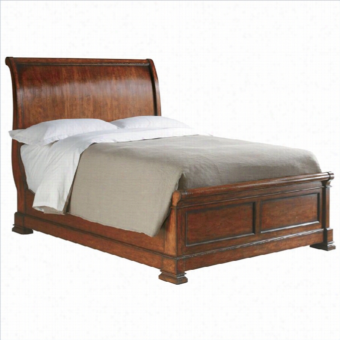 Stanley Furniture Louis Philippe Queen Sleigh Bed In Burnished Honey