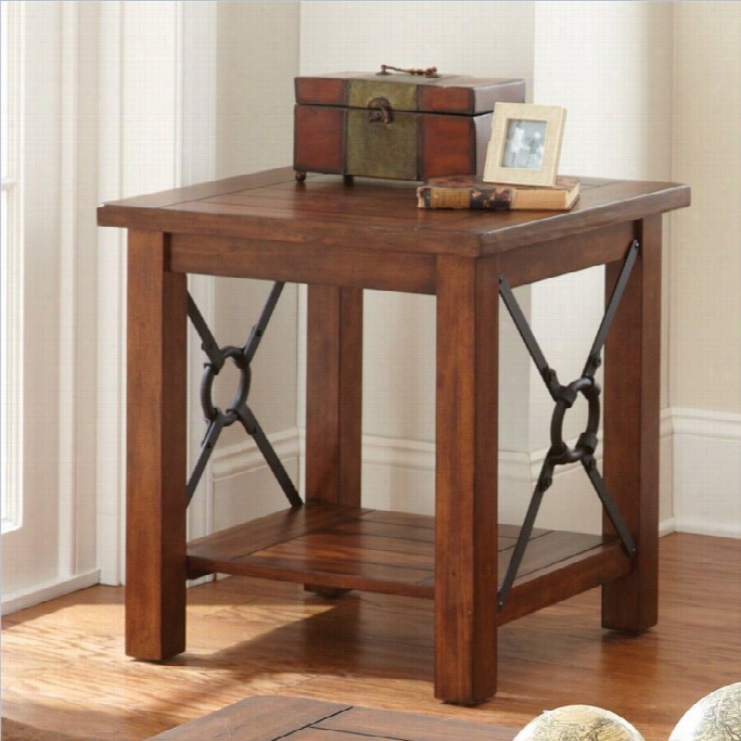 Steve Silver Company Rosewood End Table In Chestnut Finish