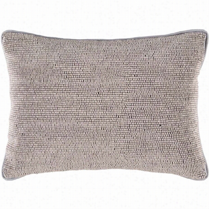 Surya Lark Down Flil 13 X 19 Pillow In Gray