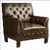 Abbyson Living Revello Leather Arm Chair in Brown