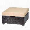 TKC Belle Patio Wicker Ottoman in Sesame