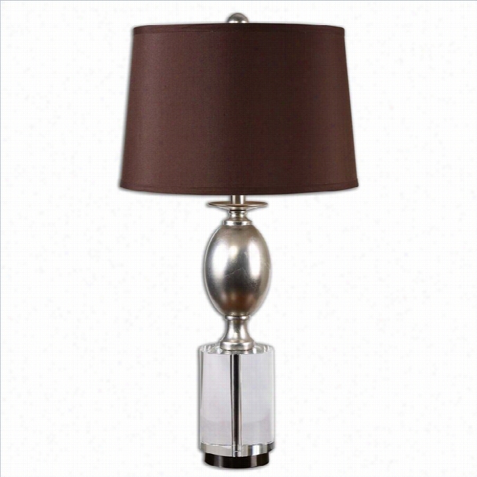 Uttermost Almira Table Lamp Iin Lightly Antiqued Silver Leaf