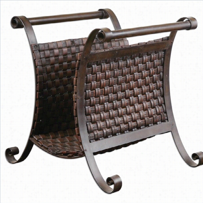 Uttermost Brunella Magaazine Holder In Dr K Mocha Brown