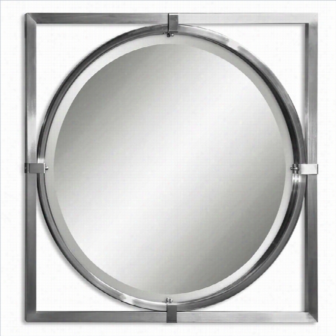 Uttermost Kagami Wall Mirror In Brushed Nickel
